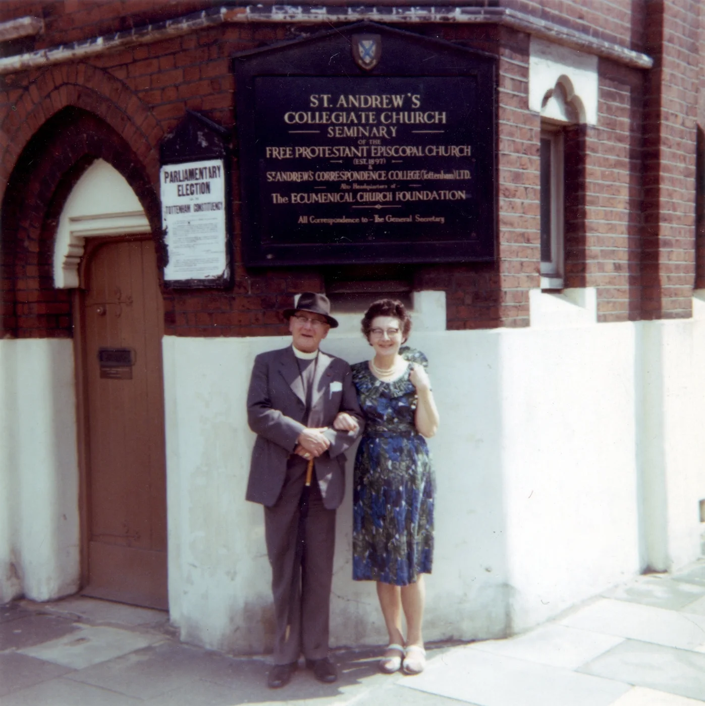 Visitors at St Andrew’s. Date unknown.