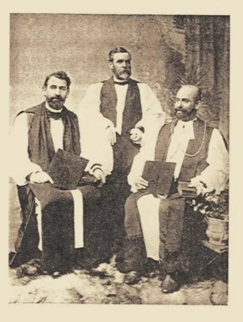 The Most Reverend Leon Checkemian, the Most Reverend James Martin and the Most Reverend Andrew Charles Albert McLaglen. Date unknown.