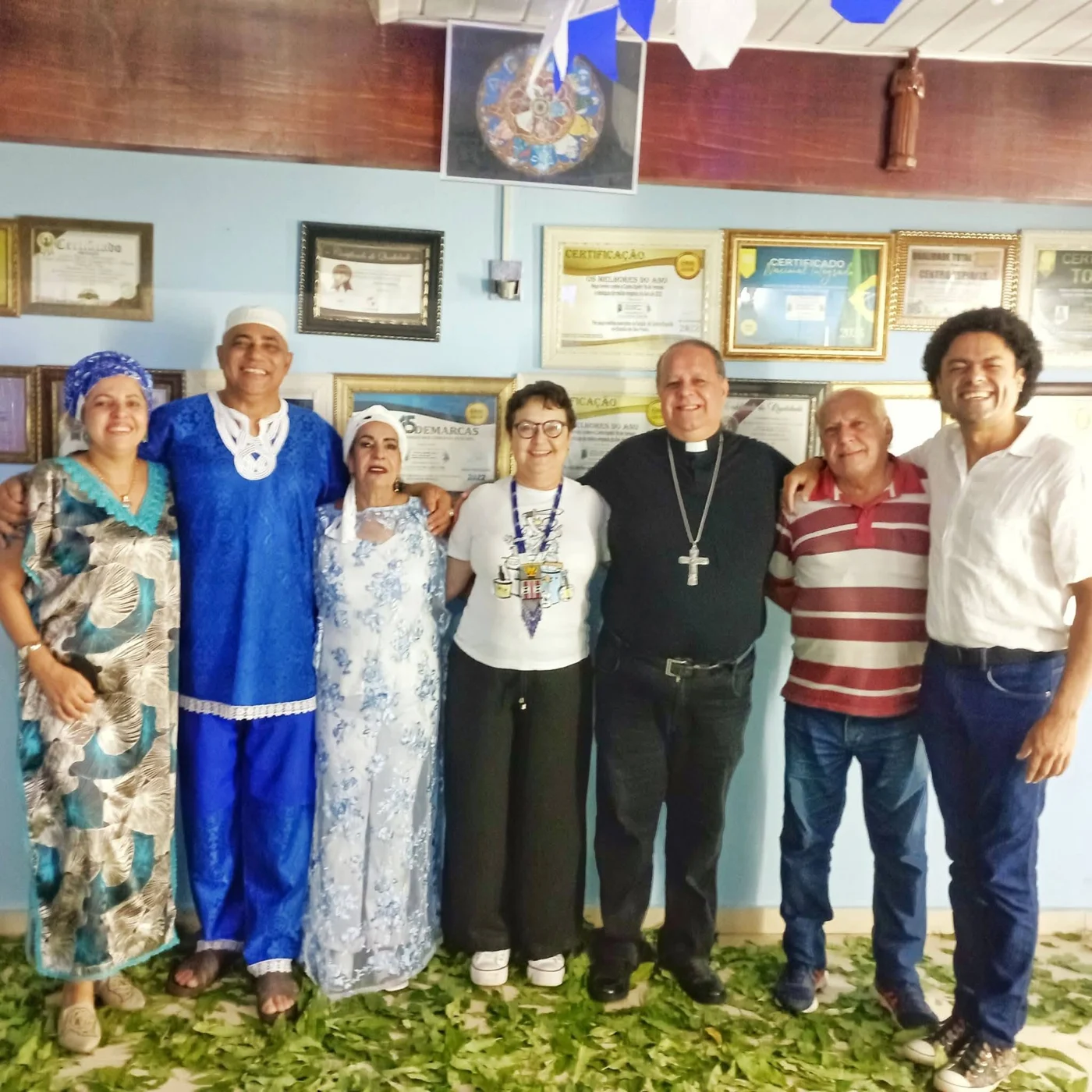 Archbishop Ricardo Lorite de Lima with a group. Date unknown.