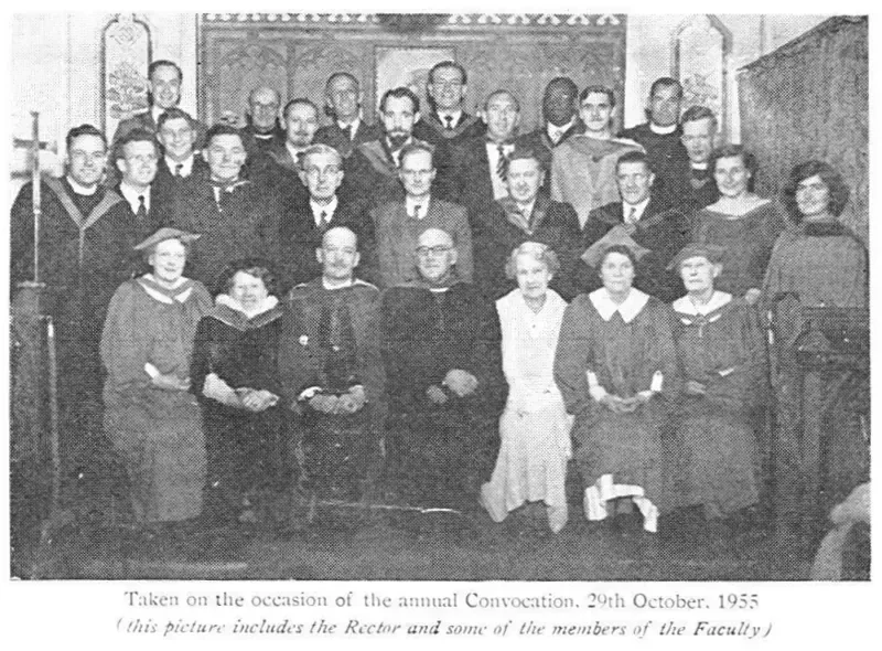Convocación en St Andrew’s, 1955.