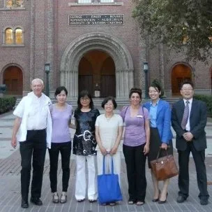Outside the USC library, 2012.