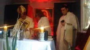 Clergy during worship in Argentina. Date unknown.